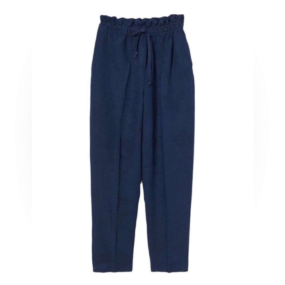 H&M Blue Linen Blend Pants(Size Small)